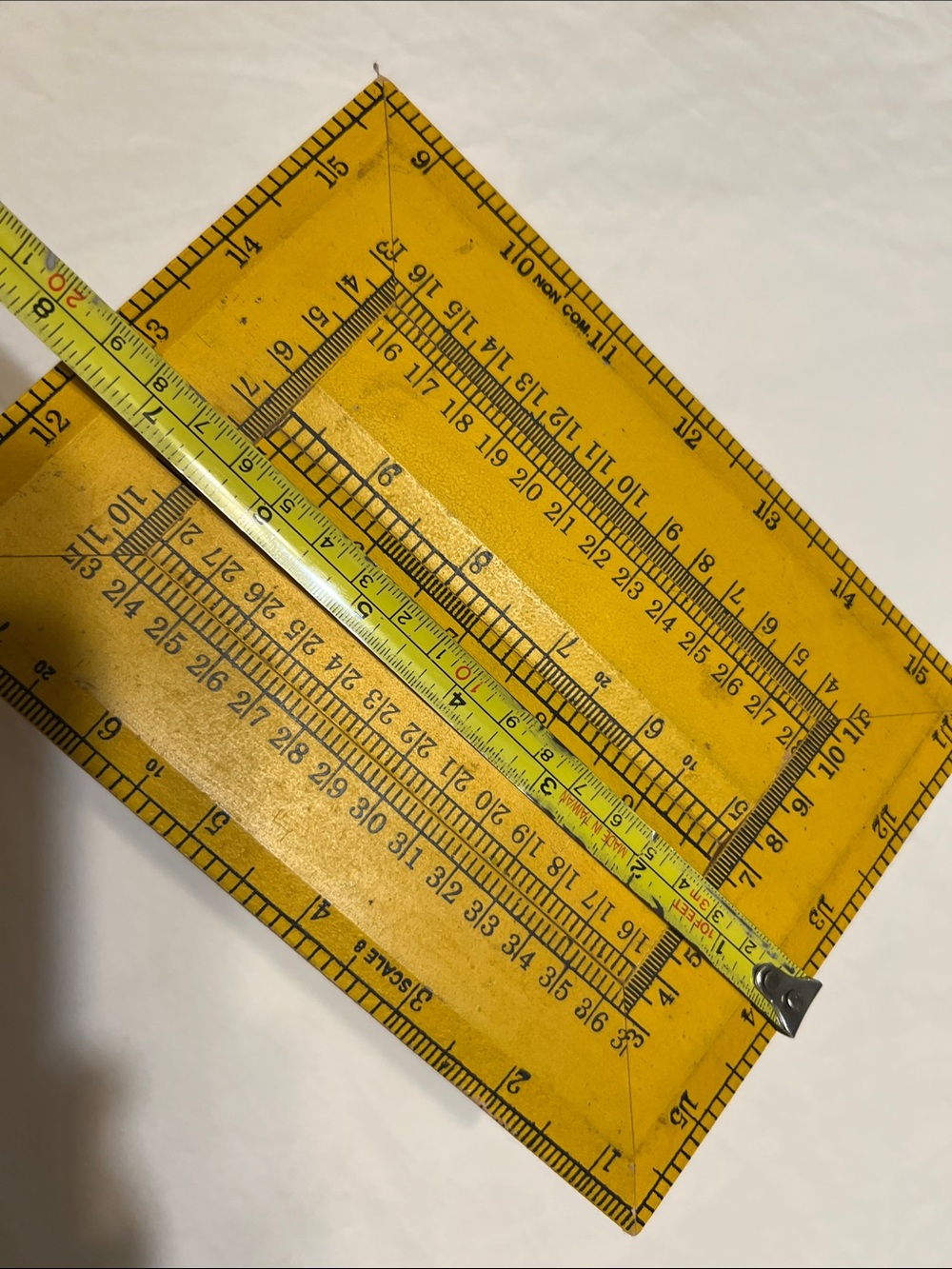 Yellow Decorative Storage Box with Ruler Design - Picture 6 of 10